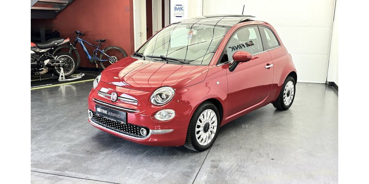 Fiat 500 0.9 TwinAir Lounge Schiebedach Klima PDC 50.900 km 10.420 &euro; Lich 35423